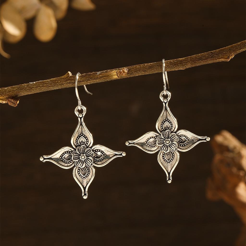 Vintage Classic Bohemian Flower Women's Charm Pendant Earrings Party Jewelry Gifts