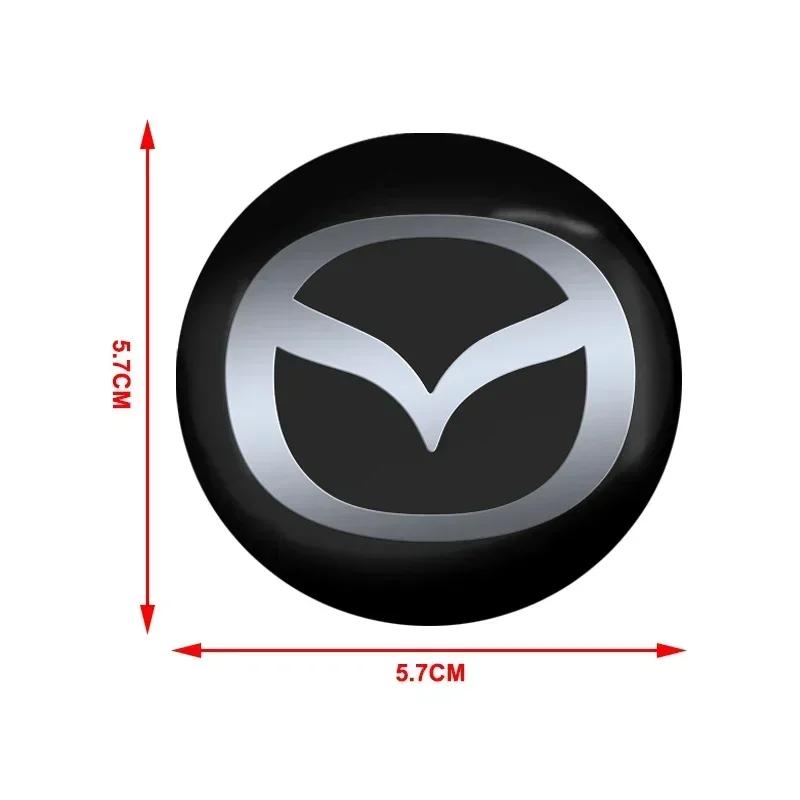 4pcs Car Wheel Center Hub Caps Cover Rim Exterior Decals Stickers Badge for Mazda 3 6 CX5 2 CX3 Axela Demio Atenza RX8 M3 M5 MS b56