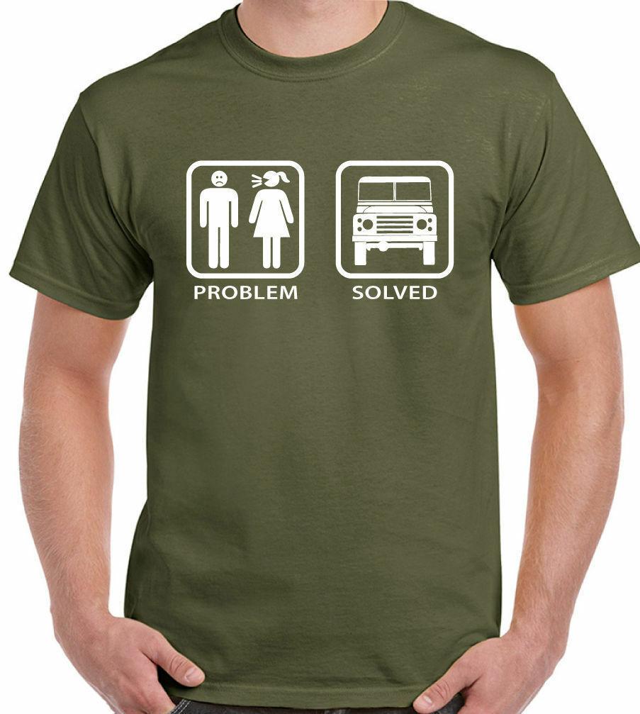 26 4x4 T-Shirt Problem Solved Mens Funny Off Roading 4x4 90 110 SVX Unisex T-Shirt M