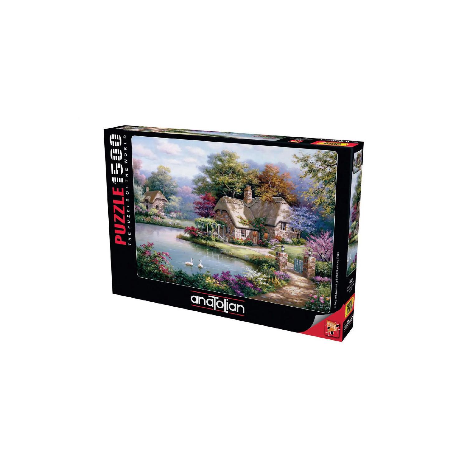 

1500 Pieces Of Puzzle / Swans And Rural Houses - Code: 4529