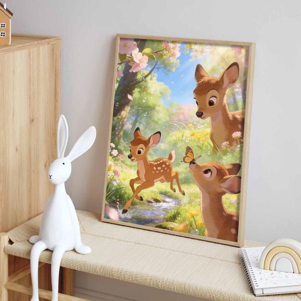 Disney 5D Diamond Painting Kit Bambi Forest Spring Charm Home or Office Home Decor Art Diamond Painting Kit