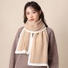 New Red Birthday Christmas Gift for Girls Scarf for Girls Winter Thickened Warm High-end Solid Color Student Scarf