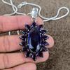 Amethyst Gemstone Handmade 925 Sterling Silver Jewelry Pendant 2.48" KKG-293