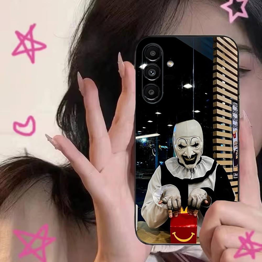 T-TerrifierS Art the Clown Phone Case For Samsung S24,S21,S22,S23,S30,Ultra,S20,Plus,Fe,Lite,Note,10,9,5G Black Soft Cover