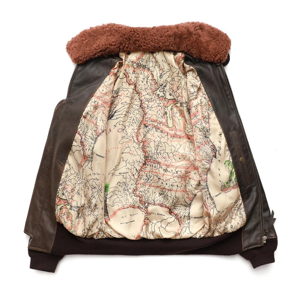 Super Flight Jacket Quilted Men Leather Jacket Soft Genuine Cowhide Natural Fur Collar M430