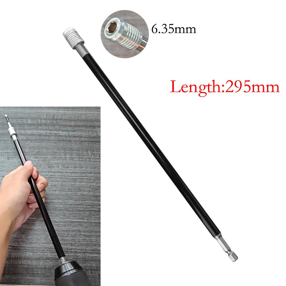 295mm Bohrerverlängerungsstange Sechskantschaft 14 Zoll Bitkopfadapter Schnellverschluss Kompatibel mit mehreren Steckschlüsselgrößen