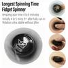 Metal Fidget Spinner for Adults, Stainless Steel Heavy Spinning Toys, Small Mini Fox Hand Gyro, Bearing Premium Long High Spin Fidget Block, Silver