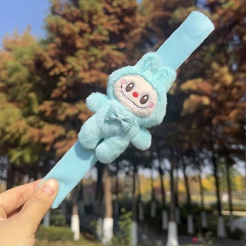 Cartoon Labubu Slap Snap Wrap Wristband Bracelet Cute Funny Toys Children Hand Ring Decoration