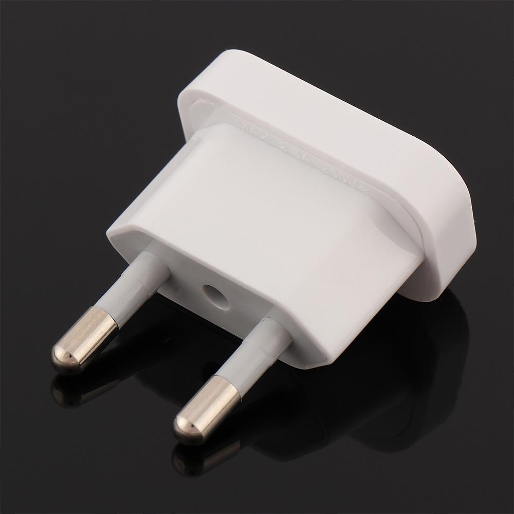 Travel 2.5A 4.8mm US To EU Plug Power Conversion Adapter Converter Europe Standard