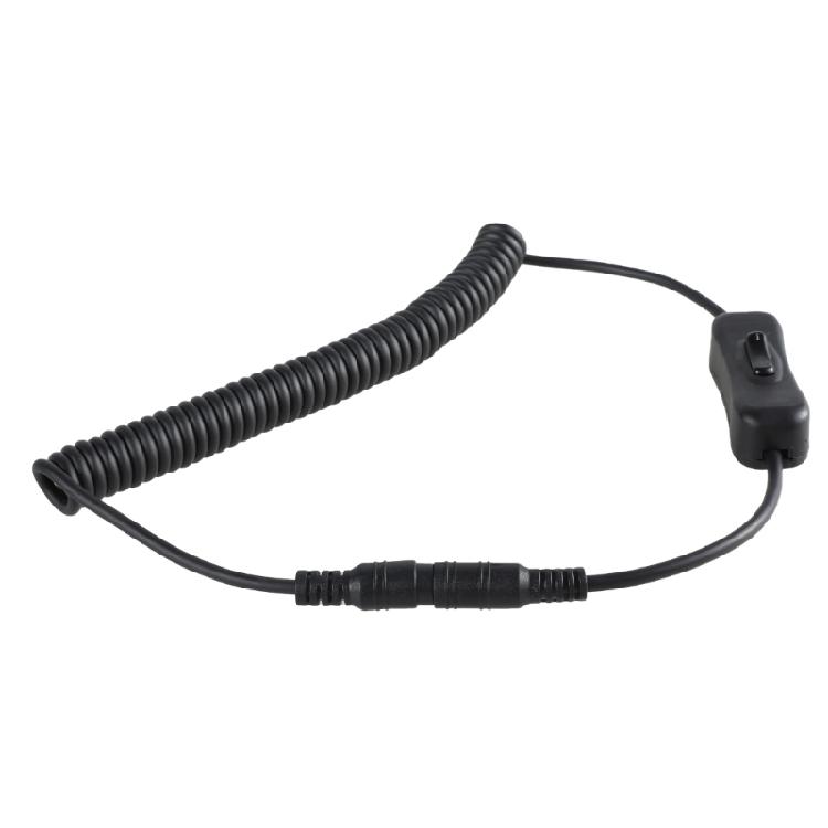 

60W Spring Coiled Power Cable DC5.5x2.1mm Extension Wire Line with Switches for Powering Laptops Routers and LED Devices 1
