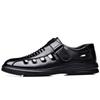 Zapatos de Verano de Cuero para Hombre Moda Huecos Zapatos de Vestir Casuales de Negocios Mocasines Zapatos Sociales para Hombre