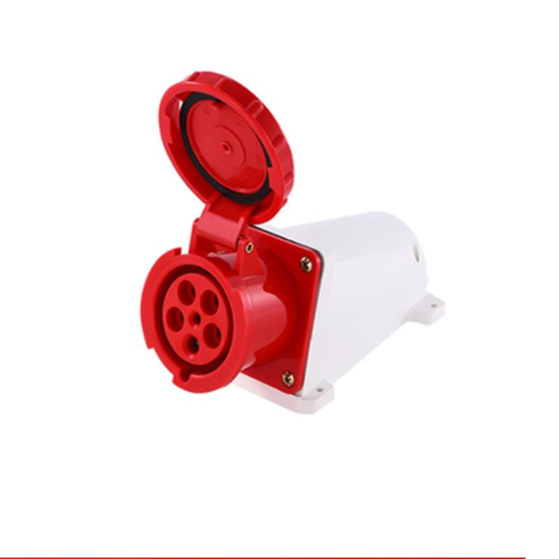 KRE 63A Waterproof Industrial Plug 3/4/5 Pin 380V 415V Dustproof Socket IP67 Male And Female Mounted Connectors