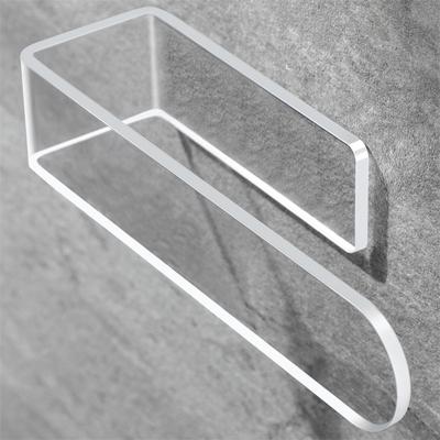U Shape Bathroom Acrylic Towel Bar Hand Towel Holder Self Adhesive Towel Rack For Bathroom Wall Mounted Transparent Towel Hanger