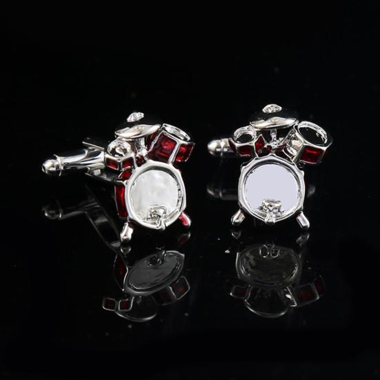1 Men Wear Cufflinks Drum Shape Pair Banquet Attire Accessories