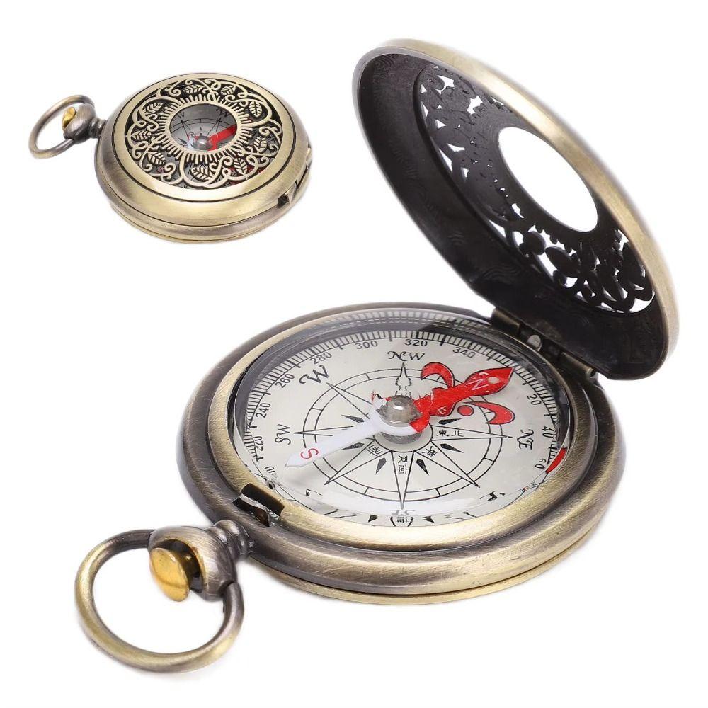 Brass Material Outdoor Compass Copper Camping Compass Portable Portable Pocket Compass Navigation