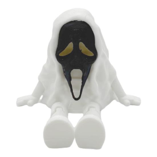 1/3 ks 3D tištěná Halloweenská figurka ducha s pohyblivými klouby, soška ducha s kloubovýma nohama, antistresová mini fidget hračka ducha, dekorace