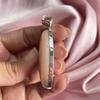 925 Sterling Silver Pendant Pink Opal Pendant With Silver Chain Necklace