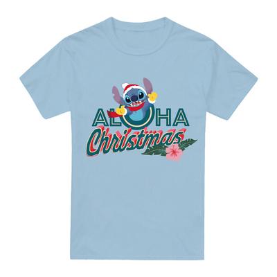 Lilo Stitch Aloha Christmas With Stitch Mens T-Shirt S-2XL