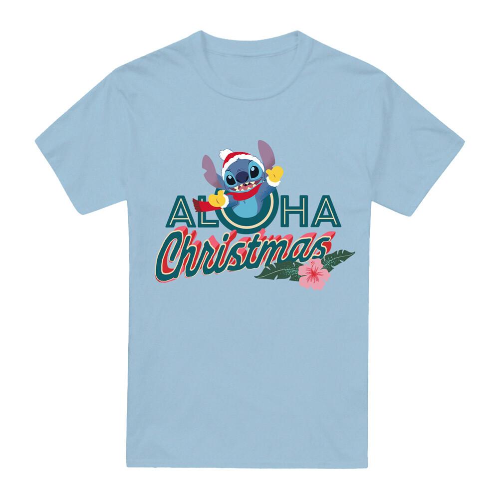 Lilo Stitch Aloha Christmas With Stitch Mens T-Shirt S-2XL XL