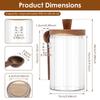 Airtight Glass Jars with Wooden Lid and Spoon Transparent Multipurpose Moisture-proof  Coffee Food Storage Jar for Spices Beans