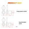 12V/24V 120W Universal Car Boat Tractor Power Socket - Waterproof High-Current Outlet Plug