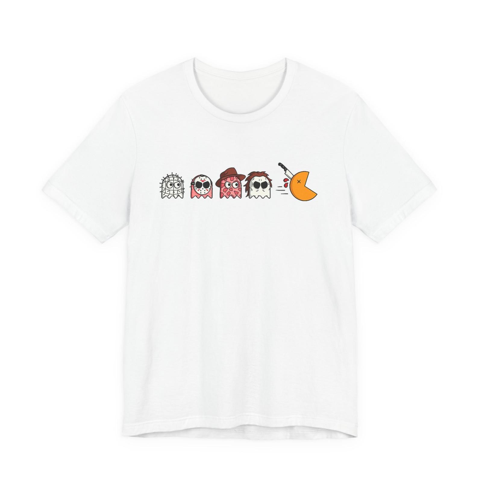 Pac man halloween shirt, scary spooky ghost video game shirt S разноцветный