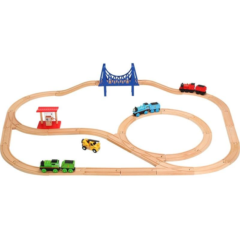 High-Quality Multiple High-Quality Wooden High-Quality Train High-Quality Track Collection Kit Play Sets High-Quality For High-Quality Children