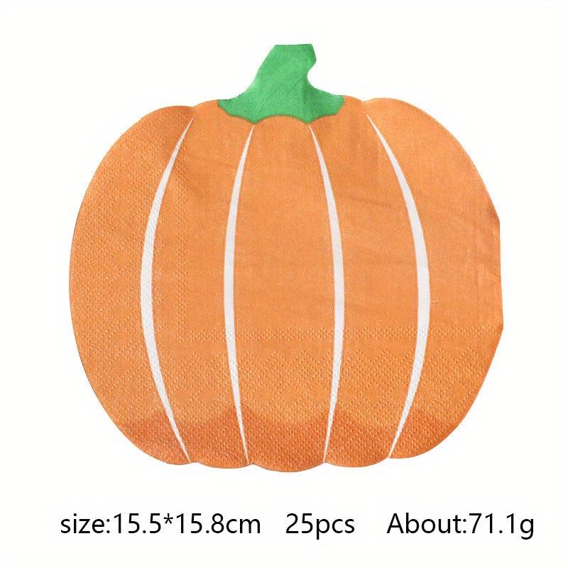 25-Pack Halloween Thanksgiving Party Tableware Halloween Disposable Pumpkin Paper Plate Cups