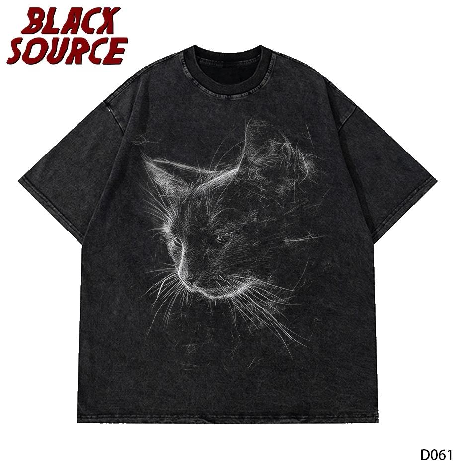 

TShirt TShirt Streetwear Psycho CAT Graphic T Shirt Cotton Hipster Men Tshirt Unisex Tops Tees Black Hip Hop S