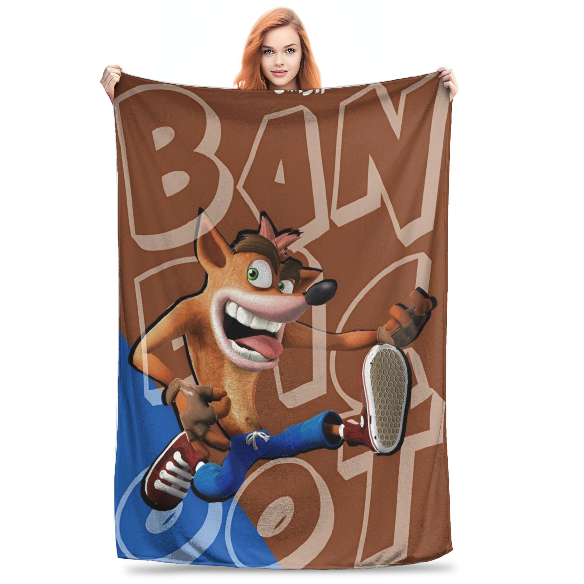 

Crashs Bandicoots Cartoon Throw Blanket for Couch Video Game Soft Fuzzy Plush Blanket Multiple Sizes Bedspreads for All Seasons 200x150cm 80x60in