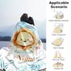 Little Lion Customize Text Blanket Gift Customizable Blanket Soft Warm Cozy for Picnics Bed Couch Sofa Four Seasons Universal