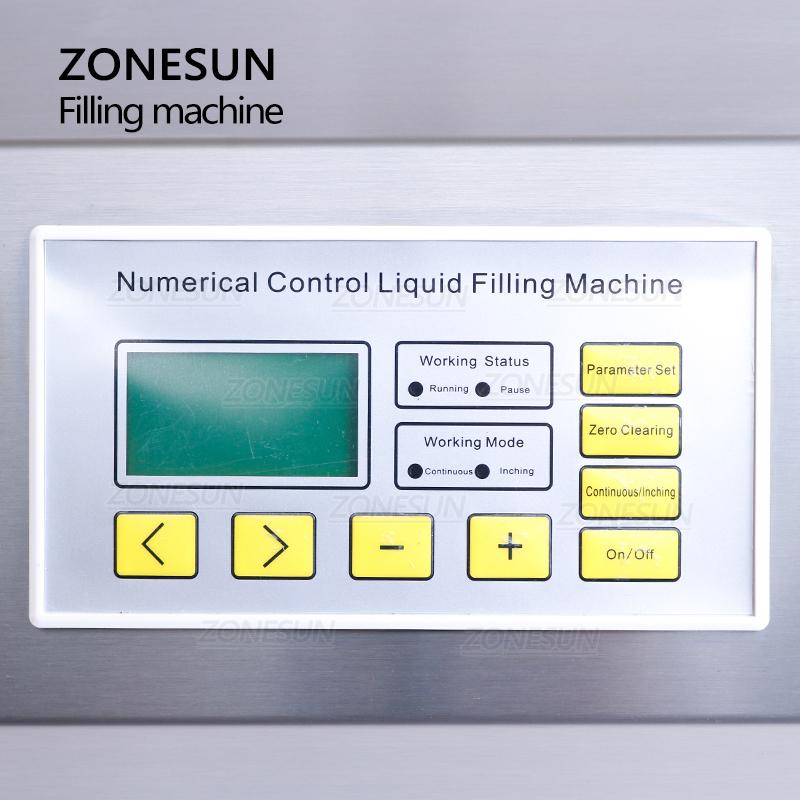 ZONESUN ZS-GP261W Semi-automatic Filling Machine Edible Oil Hydraulic Engine Oil Weighing Gear Pump Plastic Bottle Vial Filler