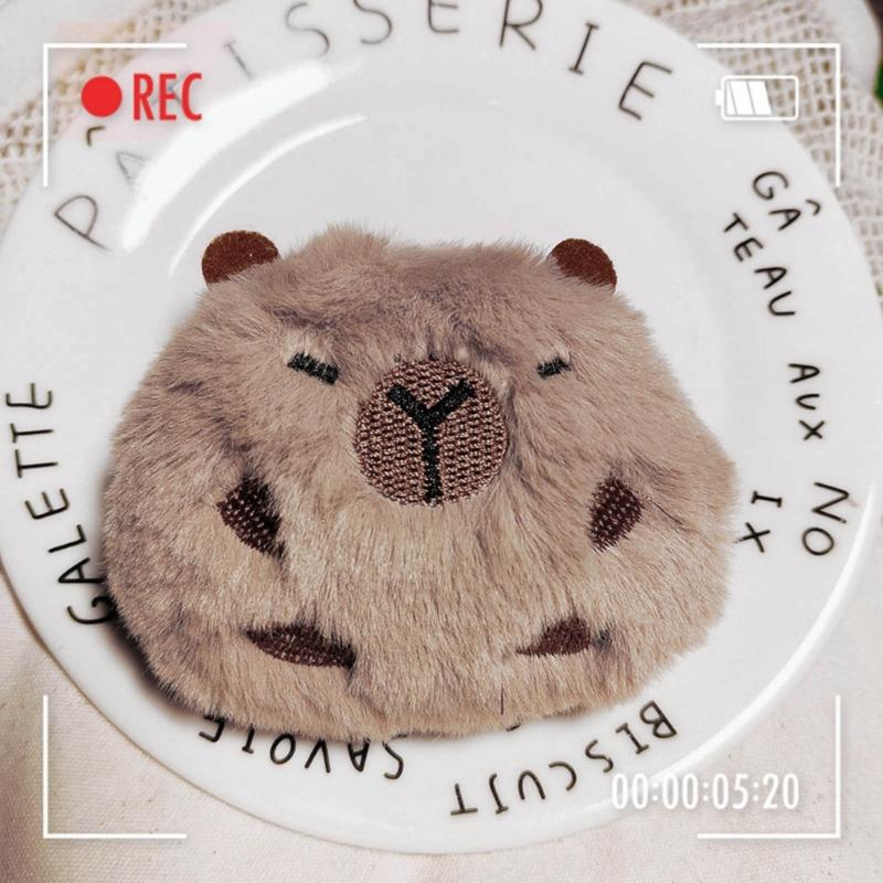 Adorable Capybara Toy Brooches Soft and Comfortable Pin Perfect for Craft Lovers
