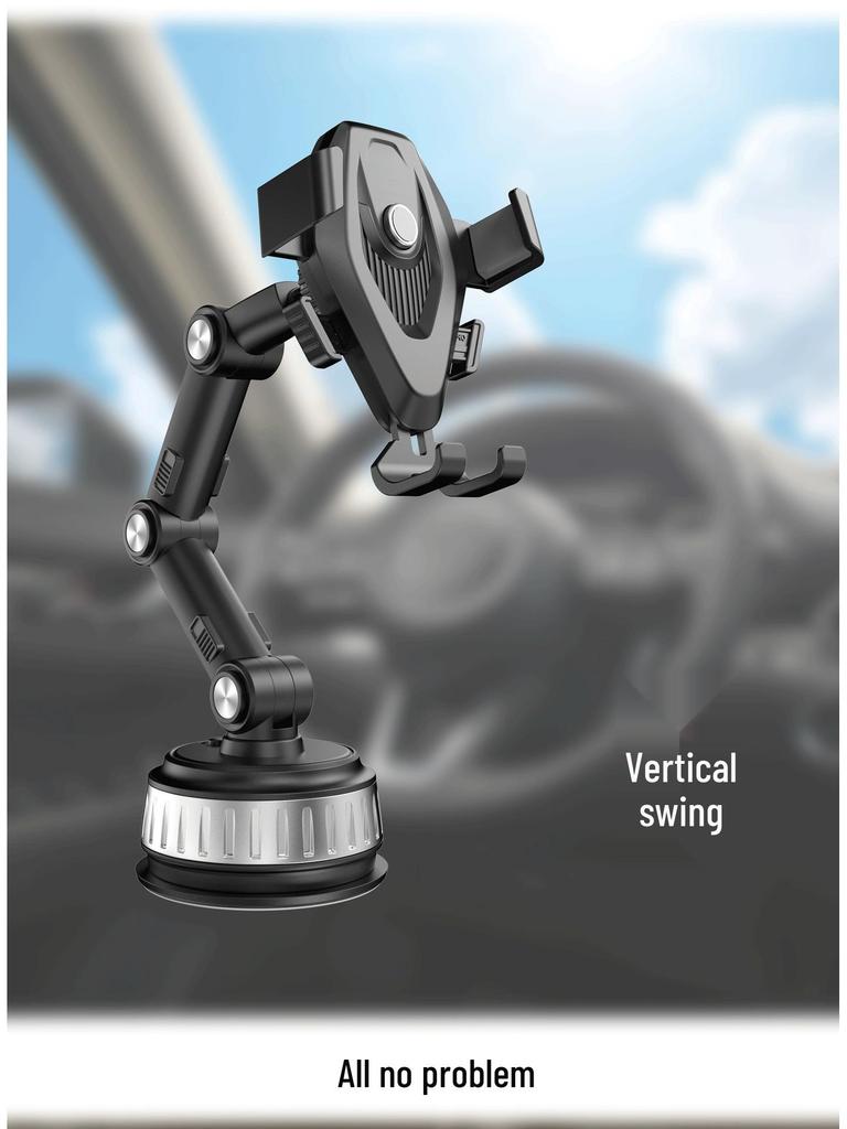 Adjustable Suction Cup Car Phone Holder with Mechanical Arm