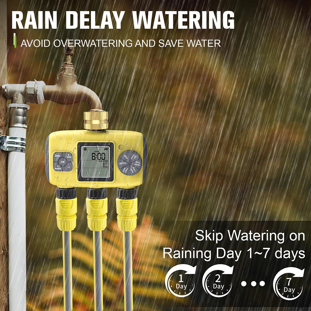 New Three/One Way Automatic Plant Irrigator Water Timer Garden Irrigation Watering System Sprinkler Sprinkler Programmer Tools