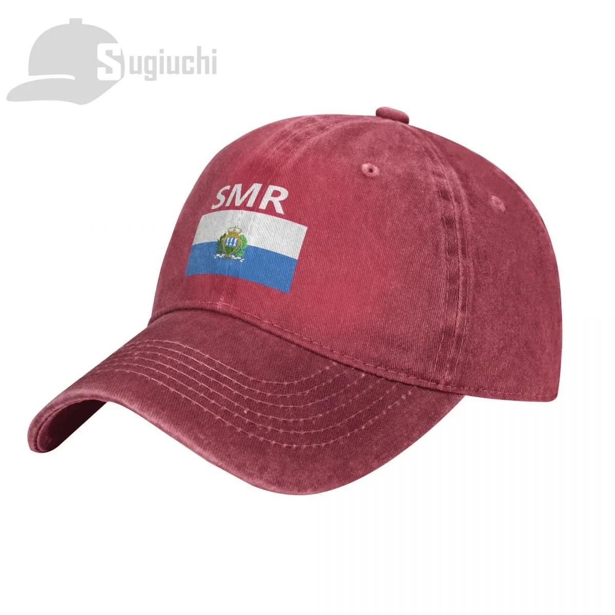

San Marino Flag With Letter Washed Cotton Cap Gorras Snapback Caps Baseball Dad Outdoors Travel Sun Hats Casquette One Size