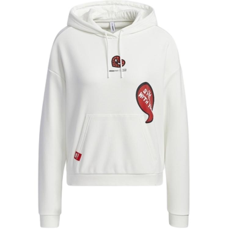 adidas Neo x Marvel Spider-Man Women s Off-White Hooded Sweatshirt H55126 XL