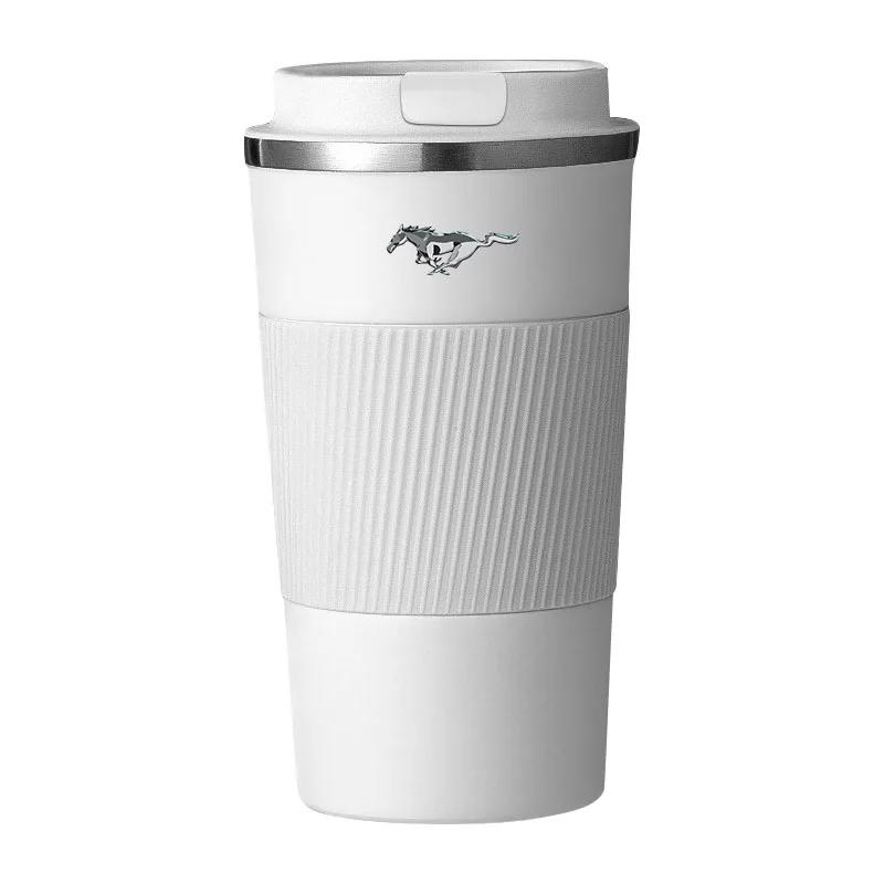 Autocollant de Voiture Mug Thermique 500ML Double Paroi Acier Inoxydable 304 Tasse à Café Thé Vide Pour Ford Mustang Universel Grande Taille Mustang