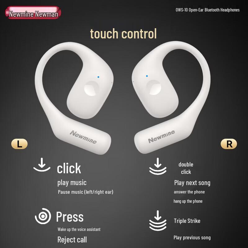 Newman OWS-10 Open-Ear Bluetooth Sports Headphones