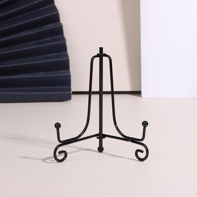 Black Sliver Iron Easel Display Stand Book Holder Photo Pedestal Bowl Dish Frame Picture Plate Rack Easel Crafts Bracket