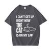 Popluar Letters Print Cat Meme Graphics T Shirt Women Cotton Short Sleeve Tshirt Daily High Quality Harajuku Casual Cozy Tshrit