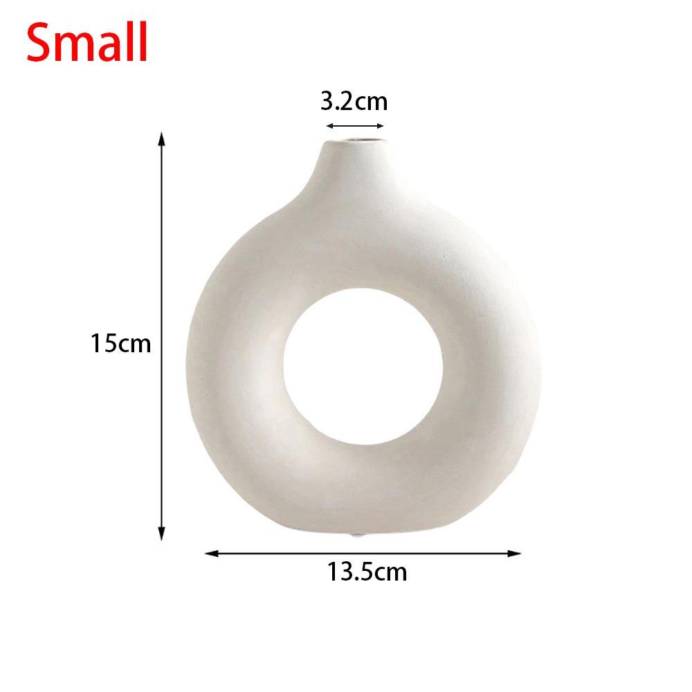 1Pcs Imitation Ceramic Plastic Vase Nordic Style Flower Pot Home Decorations Ornaments  Living Room