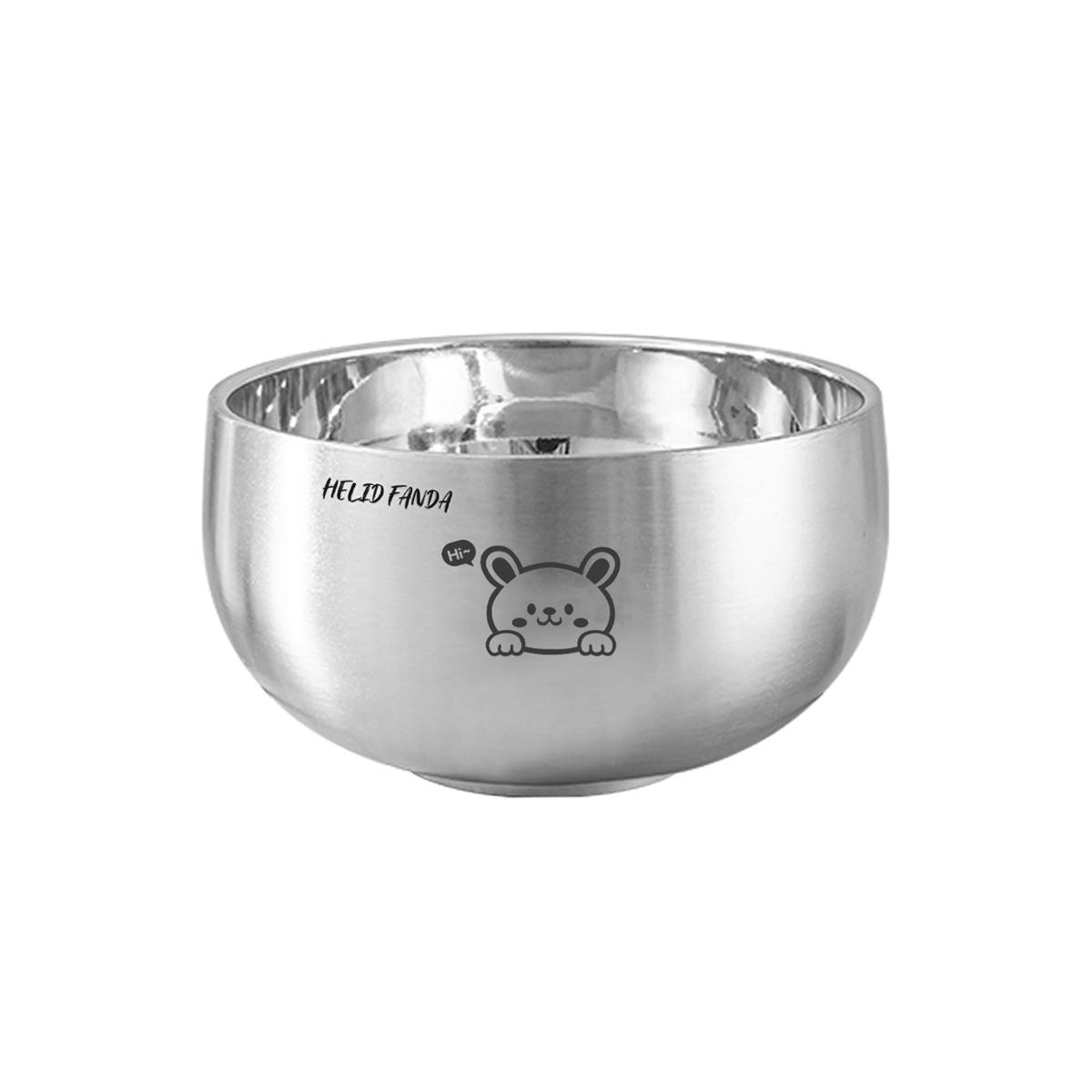 

WORTHBUY Cartoon Children s Bowl 316 Stainless Steel Ramen Bowl Kitchen Tableware Anti Scalding Rice Bowl Kitchenwares 380/500ML