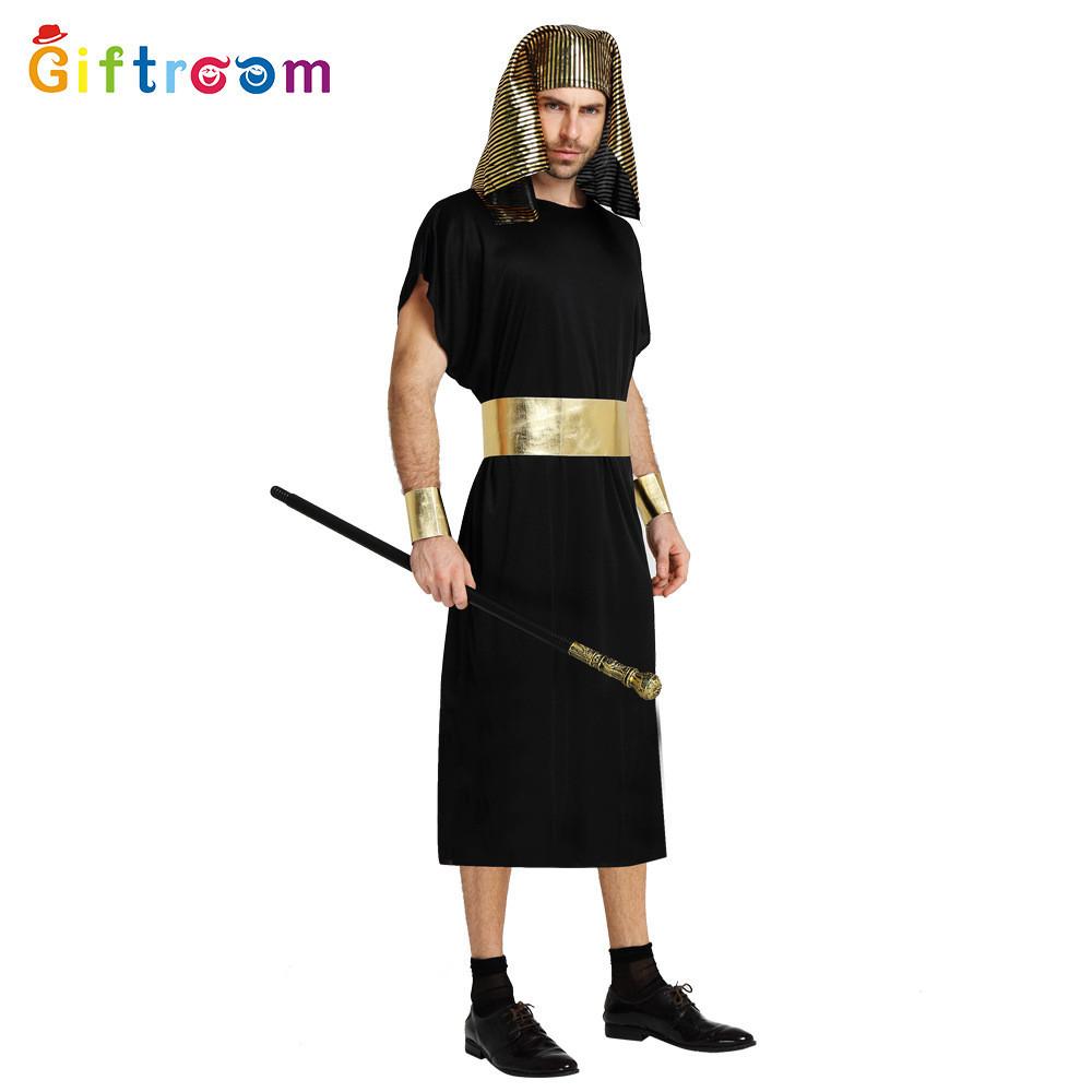 Sophisticated Pharaoh Egyptian Costume For Adult Men Crafted From Comfortable Polyester Fabric