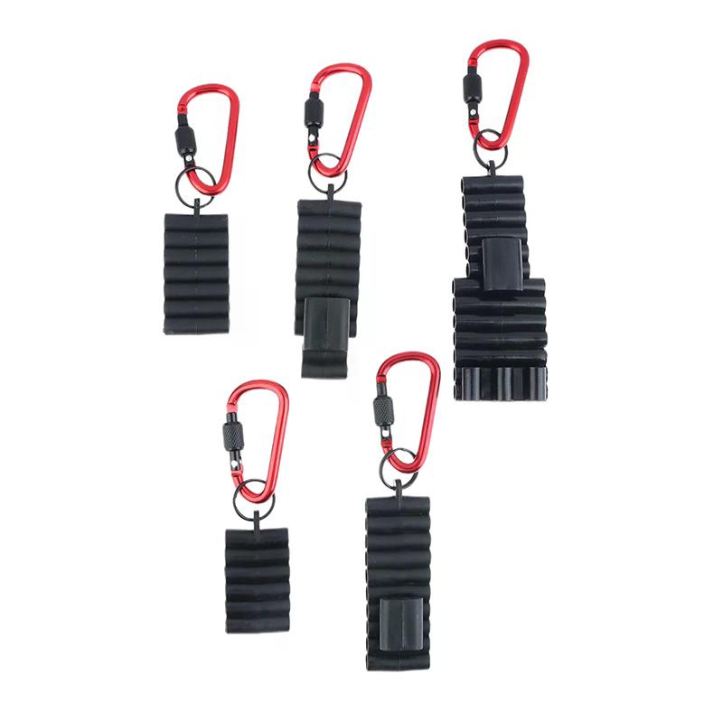 Multi Cross Driver Bit Organizer Sleeve Holder Portable Rubber Screwdriver Bit Holder With Carabiner Keychain Bits Holder
