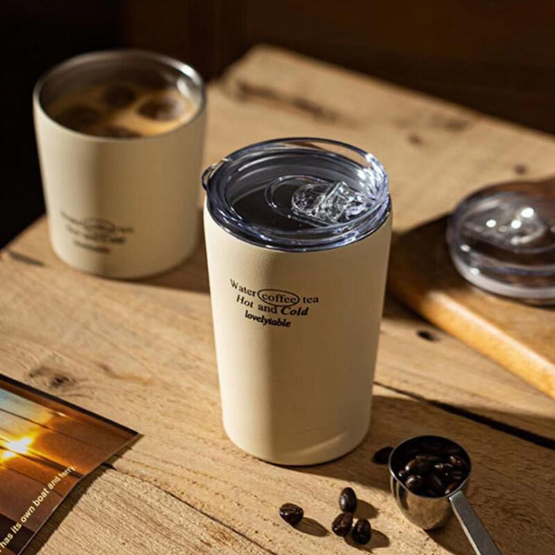 1 Korean Portable Mini Coffee Cup 240 / 360ml Stainless Steel Vacuum Insulated Hot and Cold Water Cup Thermos Cup