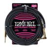 Genuine Ernie Ball 6081 Braided Instrument 10 Black Cable, Feet, 3.05m,