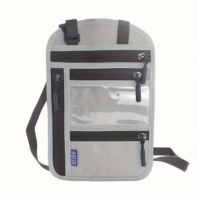 Blocking Neck Wallet Adjustable Strap Waterproof Nylon Passport Holder Secure Zipper Pockets Cards Cash Tickets Travel Documents