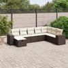 VidaXL Garden Lounge Set with Cushions 8 Pcs, Patio Sofas, Patio Furniture Set, Outdoor Furniture, Brown 3264519