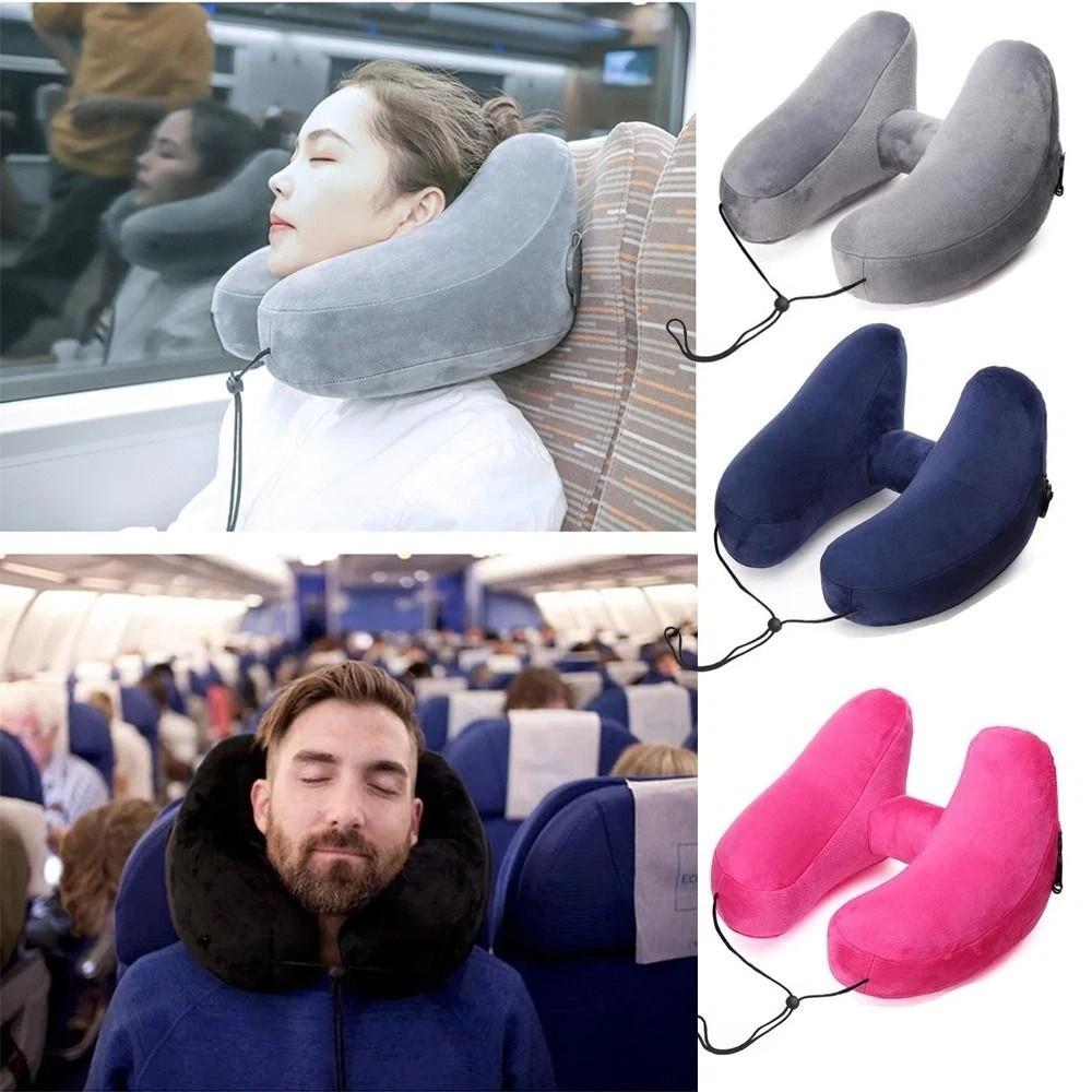 Inflatable Design Inflatable Neck Pillow Breathable Design U-Shaped Pillow  Outdoor